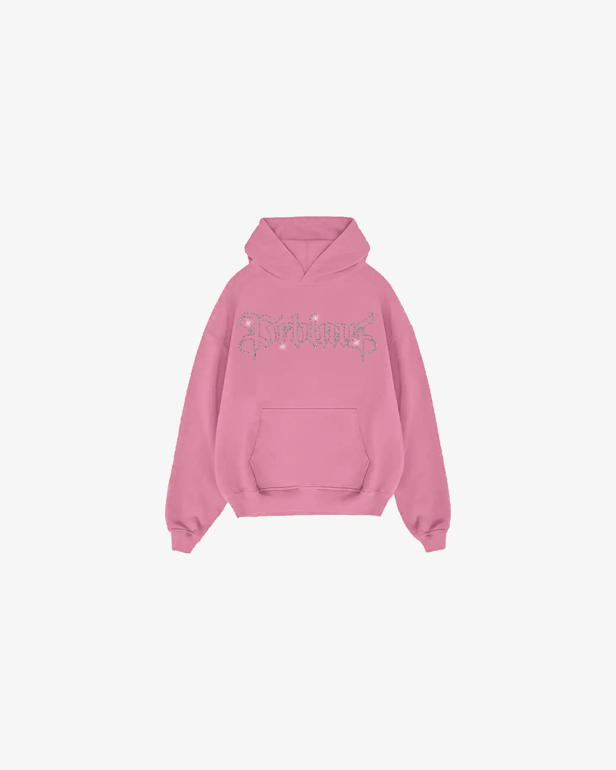 Rhinestone "Basic" Pink Hoodie