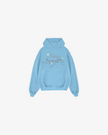 Rhinestone "Rise" Blue Hoodie