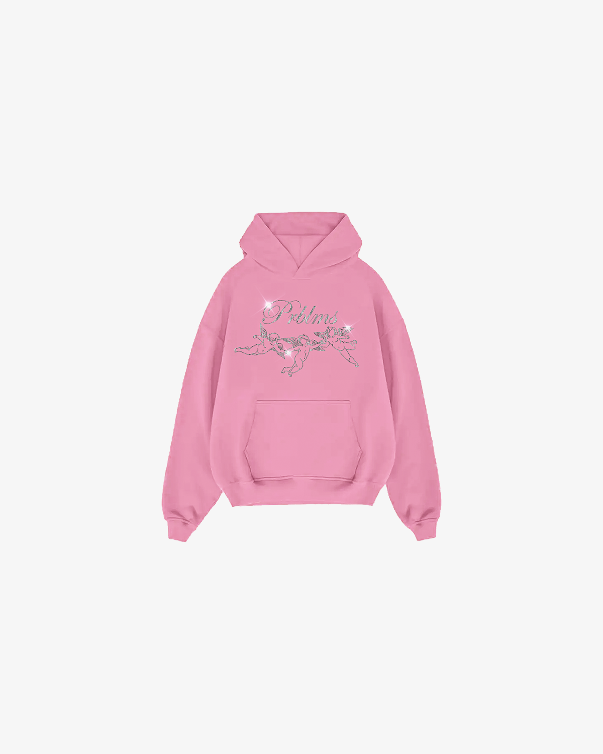 Rhinestone "Rise" Pink Hoodie