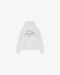 Rhinestone "Rise" White Hoodie