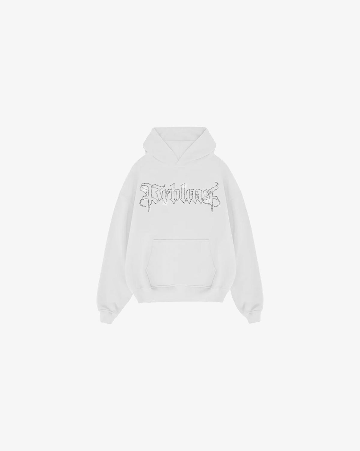 Rhinestone "Basic" White Hoodie